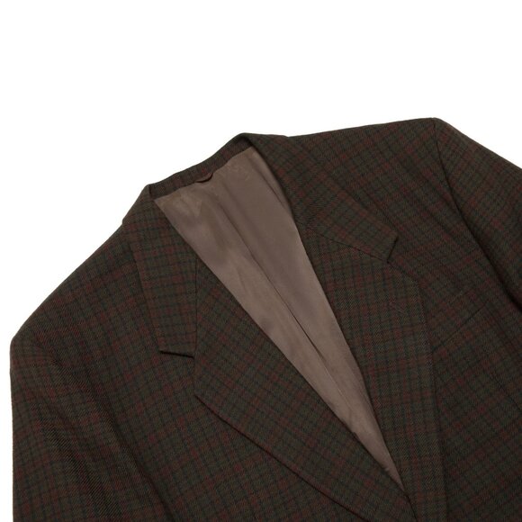 INTERNATIONAL CLUB (Fiji) 70s Plaid Brushed Wool Twill Weave Sport Coat : XXL - Picture 2 of 9
